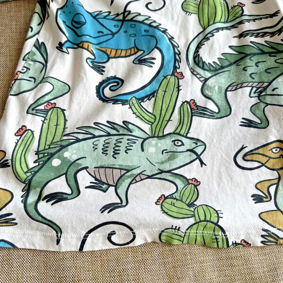 H & M Basic 100% Organic Cotton Short Sleeve T Shirt Tee Dinosaurs Print 6x / 7 - Picture 5 of 7